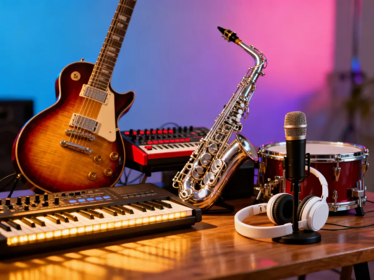 Instrumenty reprezentujące różne gatunki muzyczne